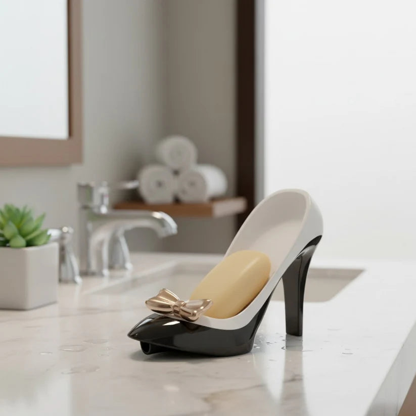 Luxury High Heel Soap Holder with Drainage Design | Stylish Bathroom Soap Dish for Sink & Wash Basin