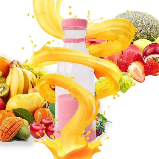 Portable USB Rechargeable Blender Bottle – 420ml Mini Juicer (6-Blade)