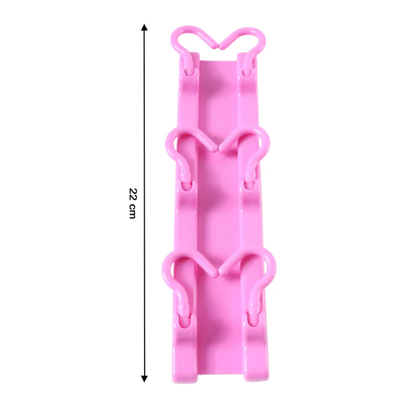 6-Hook Multi-Purpose Adhesive Hanging Organizer Rack for Kitchen, Bathroom & Home Storage