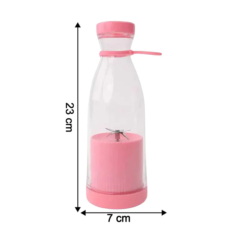 Portable USB Rechargeable Blender Bottle – 420ml Mini Juicer (6-Blade)