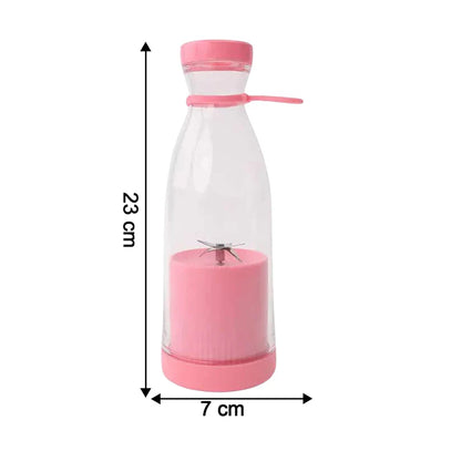 Portable USB Rechargeable Blender Bottle – 420ml Mini Juicer (6-Blade)