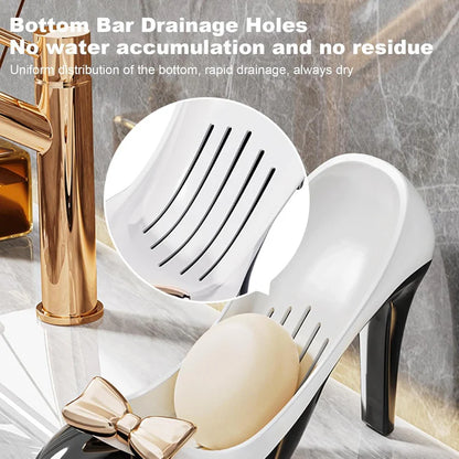 Luxury High Heel Soap Holder with Drainage Design | Stylish Bathroom Soap Dish for Sink & Wash Basin