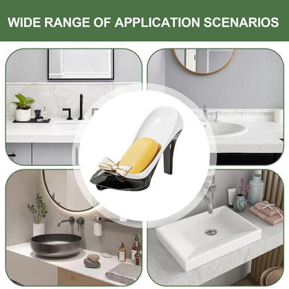 Luxury High Heel Soap Holder with Drainage Design | Stylish Bathroom Soap Dish for Sink & Wash Basin