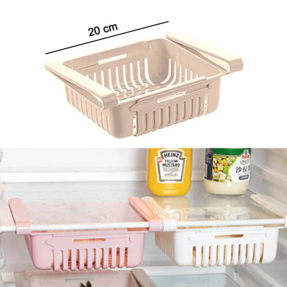 Adjustable Fridge Organizer Drawer (Pack of 4) – Space Saving Storage Baskets