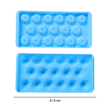 Diamond Ice Cube Tray with Lid – 17 Grid Reusable Ice Mold for Whiskey, Cocktails, Juice &amp; Cold Drinks